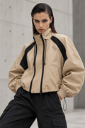 The Silenit Luxe Relaxed Stand-Collar Windbreaker