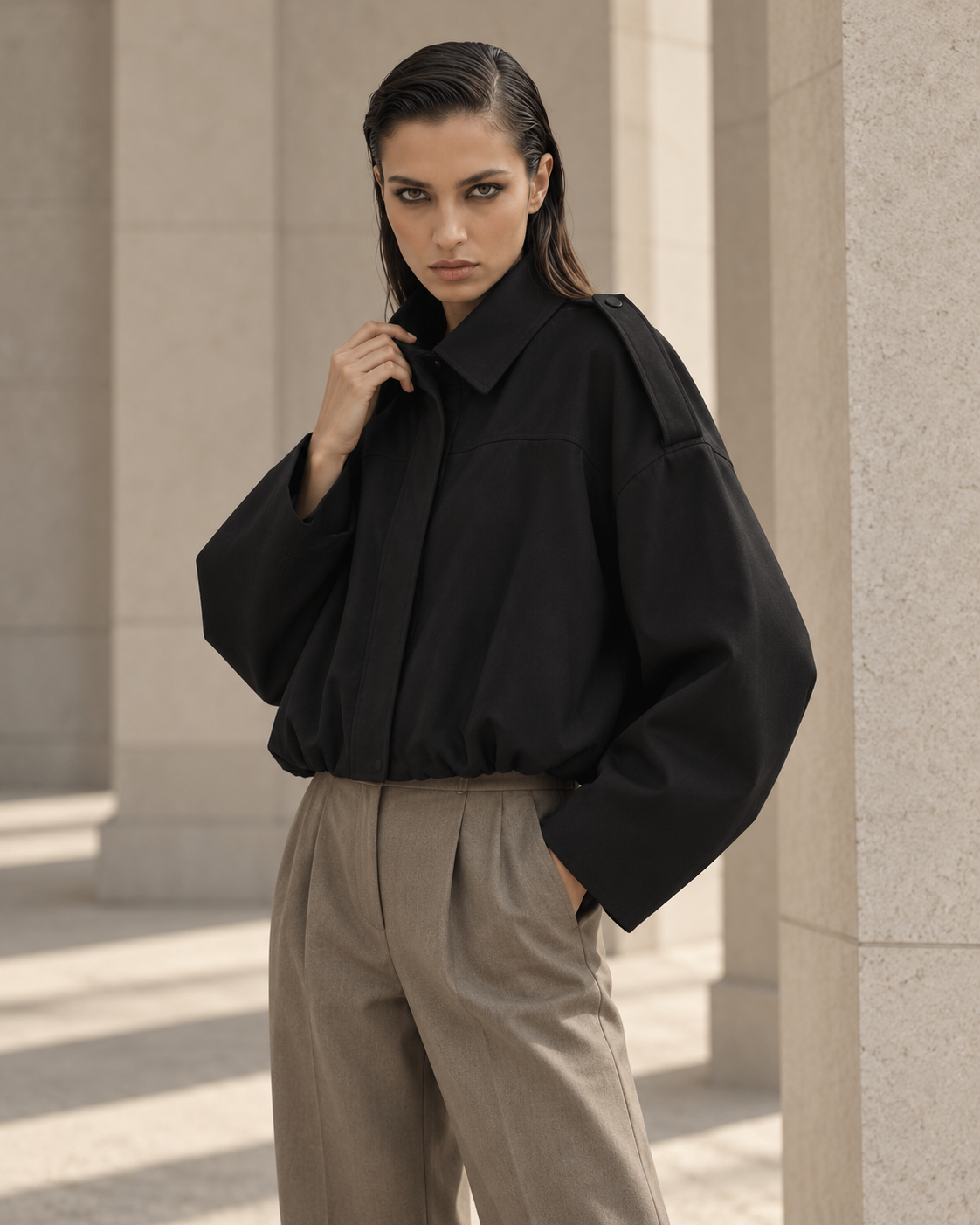 The Silenit Luxe Relaxed Utility Jacket